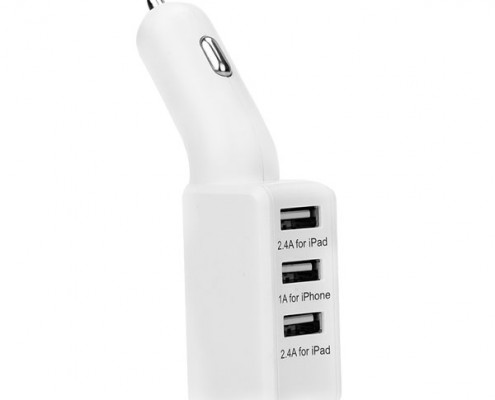 powerful 3-port usb car charger