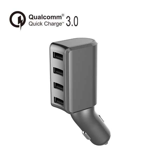 QC3.0 Car Charger Qualcomm Quick Charge with 4-Port USB