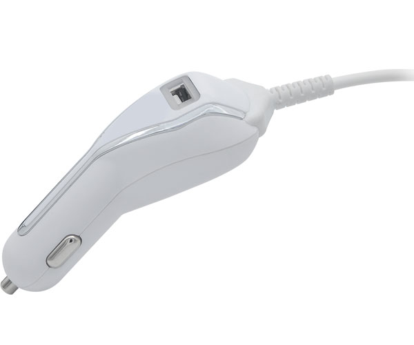 USB Car Charger with Built-in Lightning Cable 05