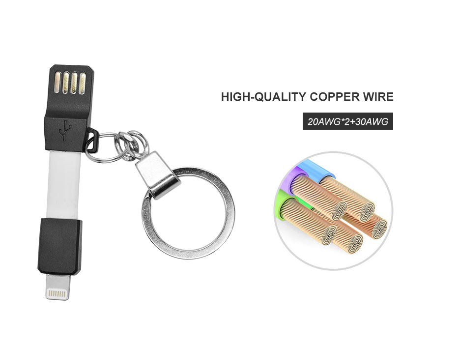 Portable Lightning to USB Sync charging Cable copper wire