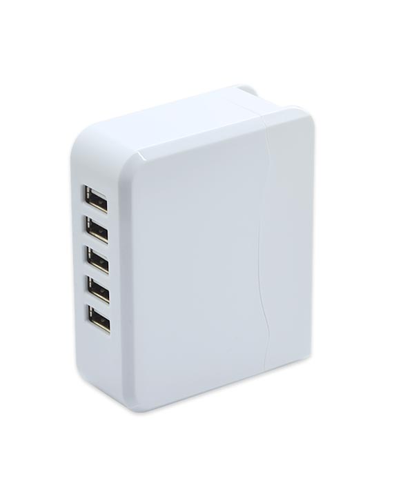 US Plug 5-Port USB High Speed Wall Charger with Folding Plug