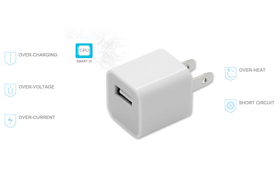 US Plug Single USB Port Travel charger 5 intelligent protection