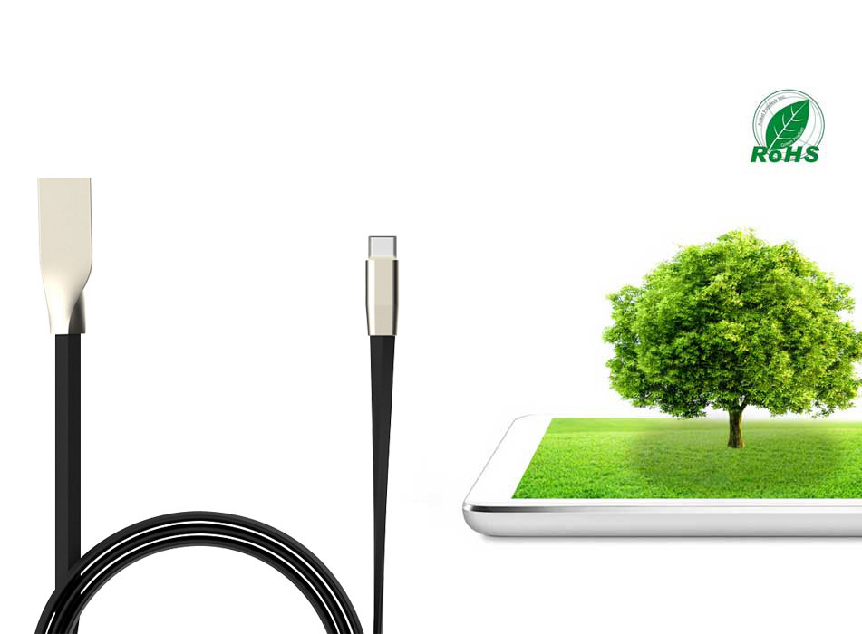 Zinc-Alloy-USB-C-to-USB-2.0-A-Male-Cable-Environmentally-Friendly