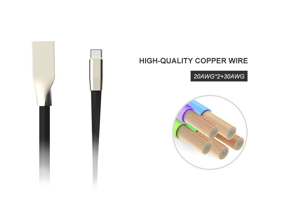 Zinc-Alloy-USB-C-to-USB-2.0-A-Male-Cable-syncing-copper-wire
