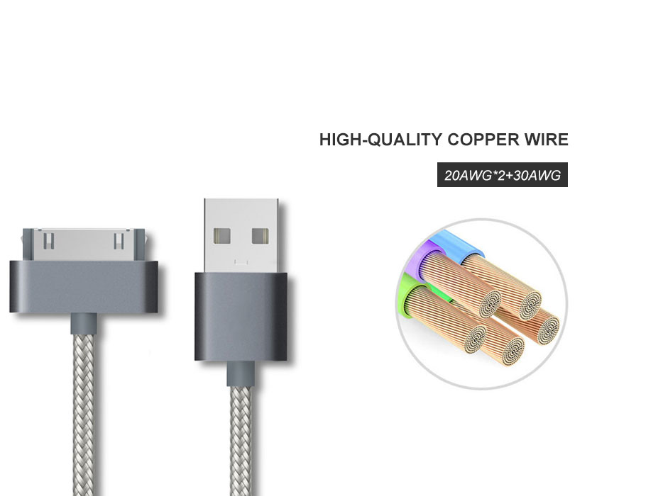high quality copper wire of braided 30 pin cable