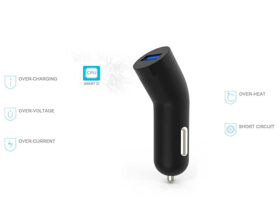 qc3.0 car charger 5 intelligent protection