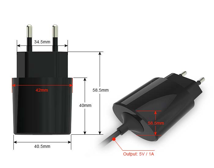 micro usb travel charger Specifications