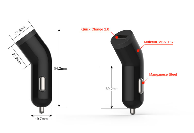 qc2.0 car charger specifications