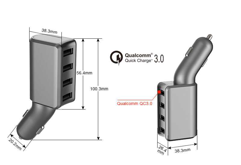 qc3.0 car charger specifications