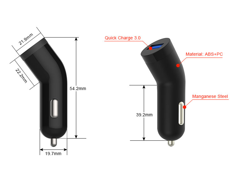 quick charge 3.0 car charger specifications